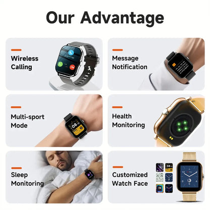 Hands-Free Bluetooth Call Smartwatch with advanced Bluetooth connectivity and fitness tracking. Stylish and functional design.