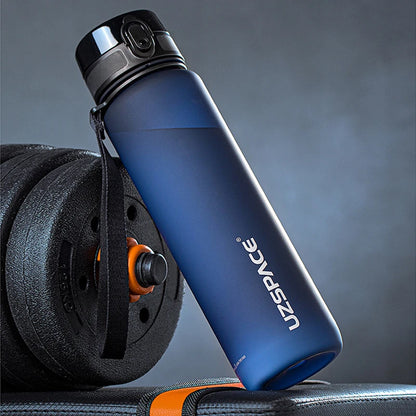 UZSPACE 500/1000ml leakproof sports water bottle with Tritan plastic