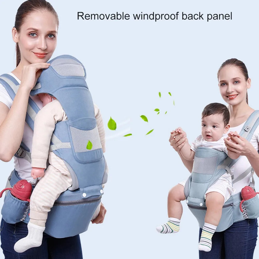 Newborn Ergonomic Baby Carrier Backpack - Hipseat Kangaroo Wrap Sling