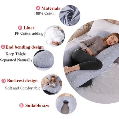 PANGDUBE 100% Cotton Sleeping Support Pillow – Maternity & Nursing Cushion