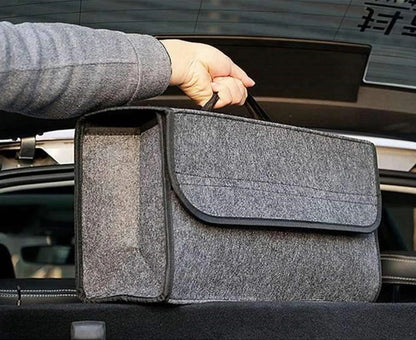 Portable Car Trunk Storage Organizer - Foldable Felt Cloth Auto Interior Stowing Container