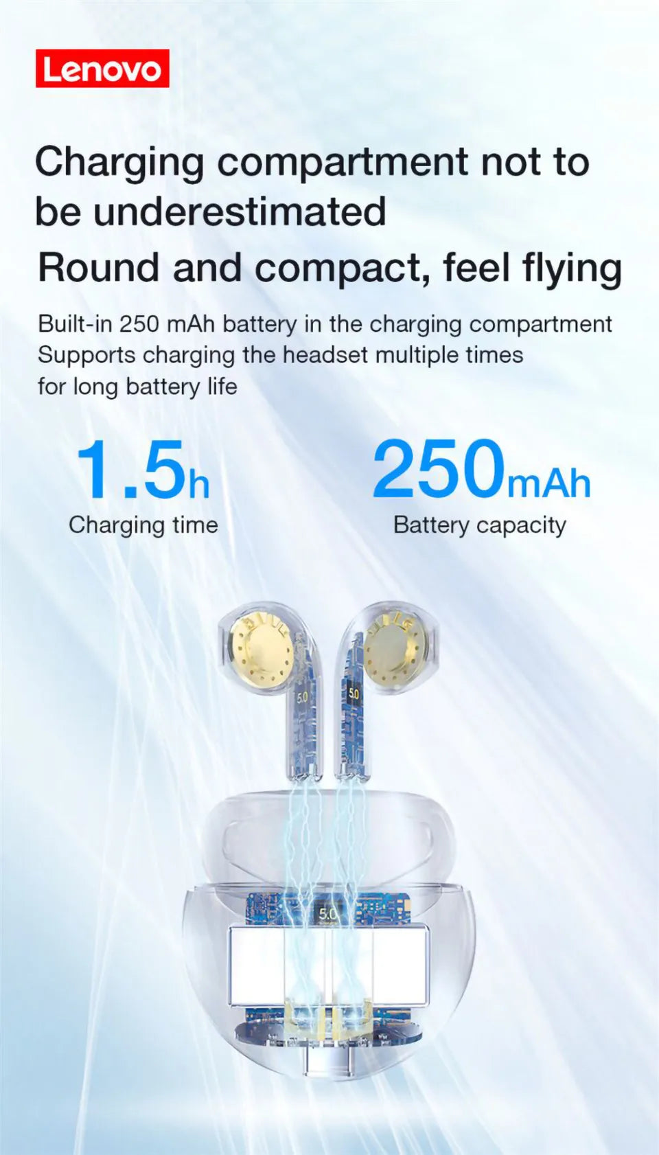 Lenovo HT38 TWS Earphone Wireless Bluetooth