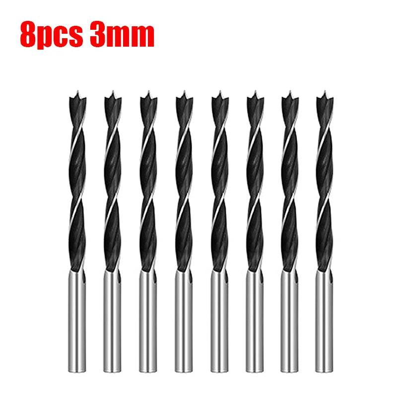 Bonoda 8Pcs Wood Drill Bit Set in high carbon steel for woodworking.