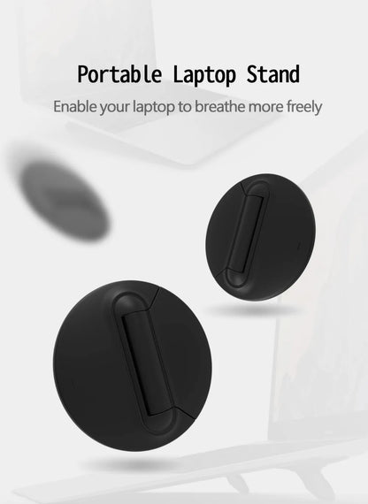 Black notebook cooling bracket for laptops and tablets with a stand and cooler