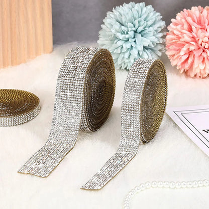 DIY Crystal Rhinestone Ribbon Sticker | Arts & Crafts