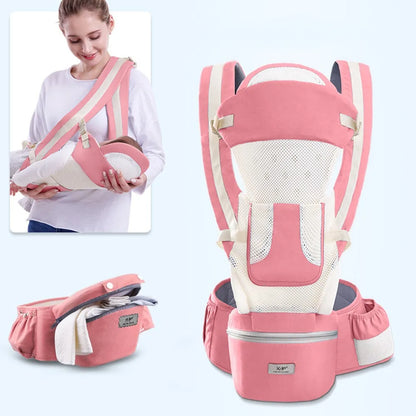 Newborn Ergonomic Baby Carrier Backpack - Hipseat Kangaroo Wrap Sling