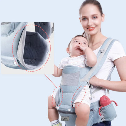 Newborn Ergonomic Baby Carrier Backpack - Hipseat Kangaroo Wrap Sling