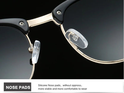 UV400 HD Polarized Sunglasses - Classic Semi-Rimless Fashion Shades