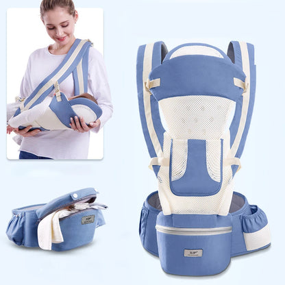 Newborn Ergonomic Baby Carrier Backpack - Hipseat Kangaroo Wrap Sling