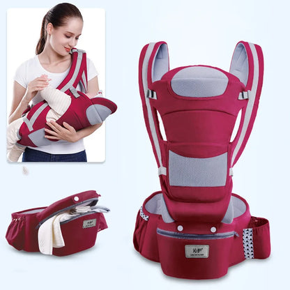 Newborn Ergonomic Baby Carrier Backpack - Hipseat Kangaroo Wrap Sling