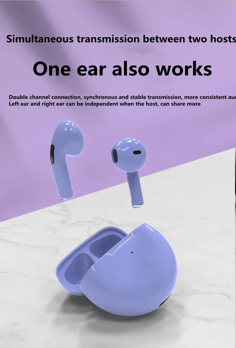 NEW Original Air Pro 6 TWS Wireless Headphones - Advanced Noise Cancellation