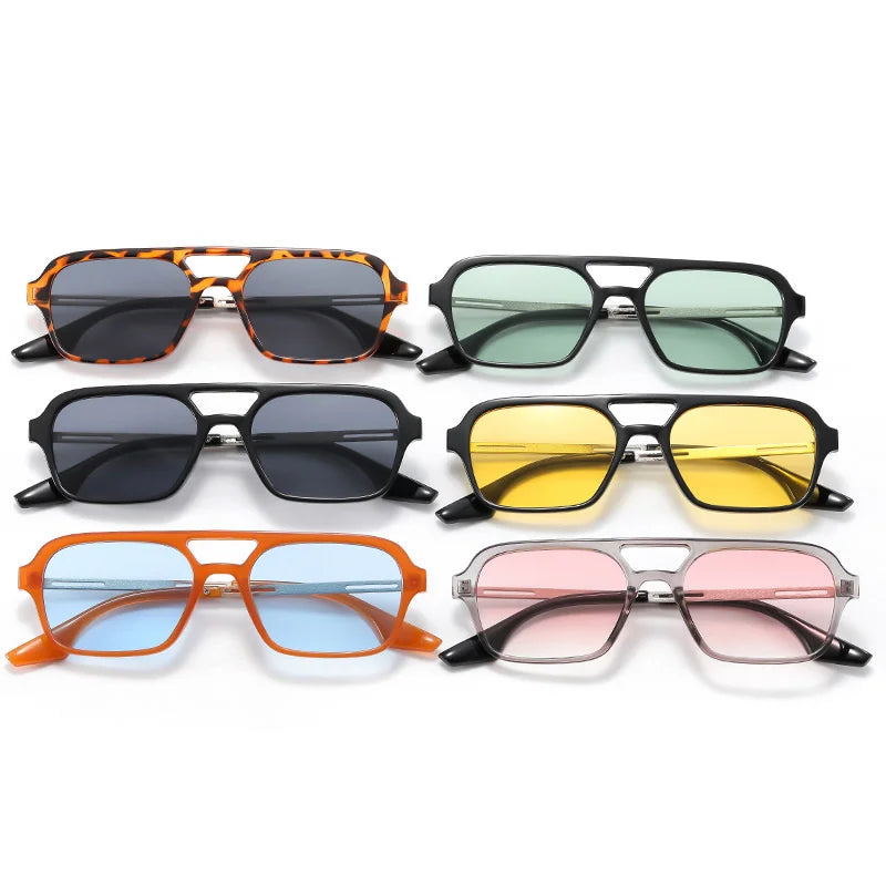 SHOPAHOLIC square sunglasses for women with UV400 mirror lenses and anti-reflective coating, featuring a durable plastic frame.