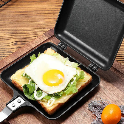 Double Sided Non-stick Frying Pan Sandwich Maker with Handle