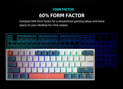 MACHENIKE K500-B61 Mini Mechanical Gaming Keyboard - 60% RGB Hot-Swappable