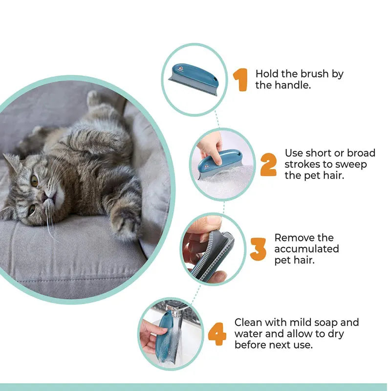 Hair Remover Brush for removing pet hair and dust from sofas and clothing