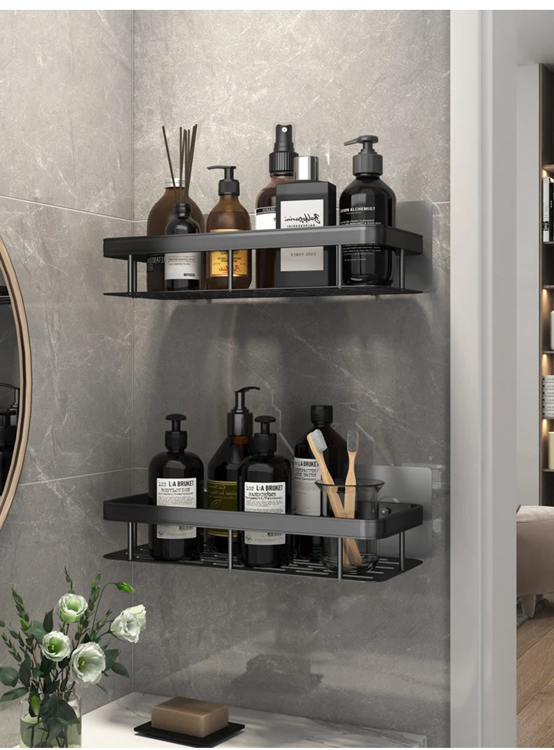 Aluminum Bathroom Shelf and Kitchen Organizer