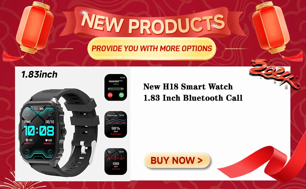 Color Screen Smartwatch with customizable dials, Bluetooth connectivity, and advanced tracking.