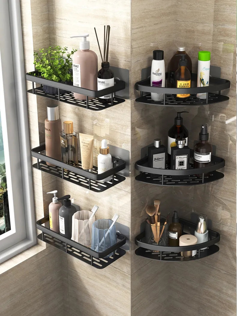 Aluminum Bathroom Shelf and Kitchen Organizer