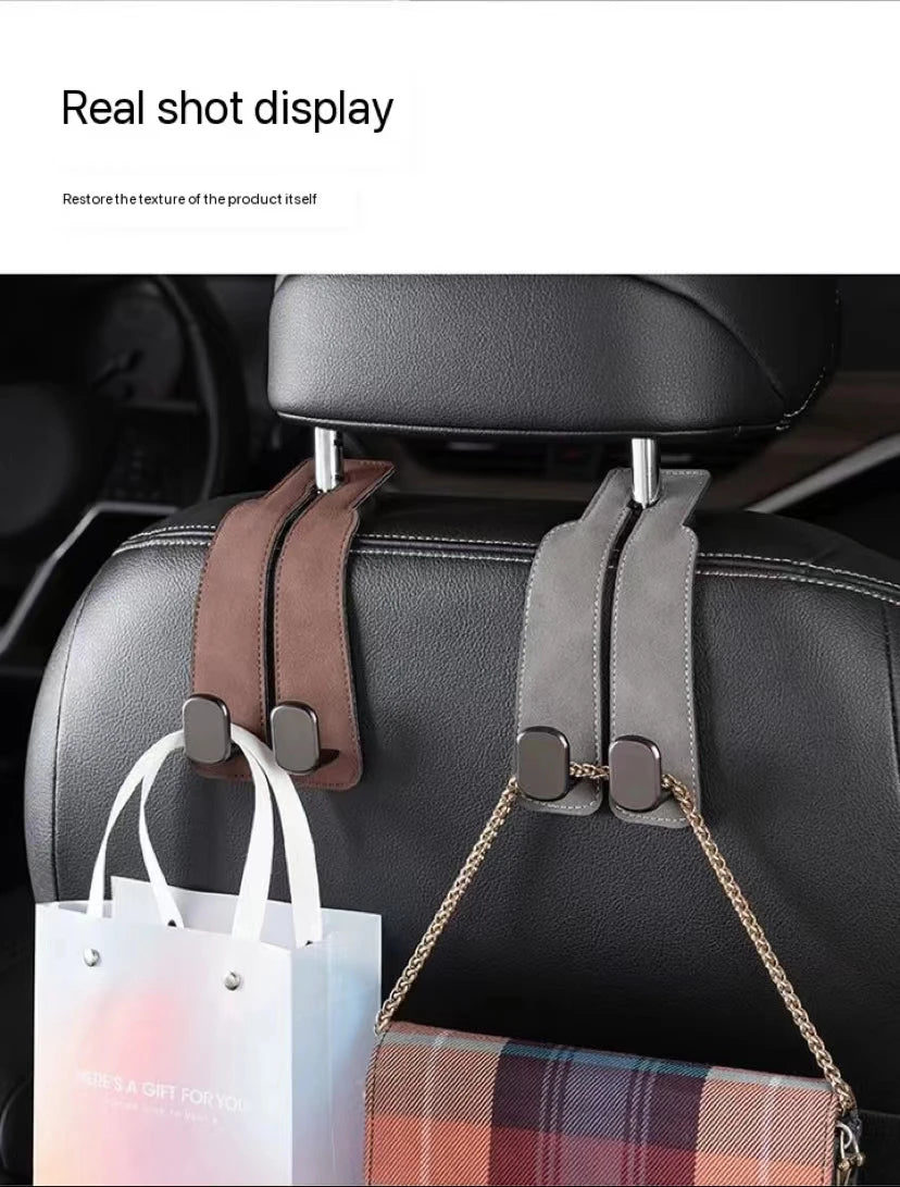 Double Hook Car Seat Holder - Car Bag Hook for Rear Seat