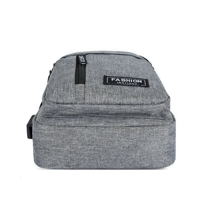 Markroyal multifunctional men's chest bag in Oxford cloth, available in black, gray, and blue, with a telescopic handle and multiple compartments.