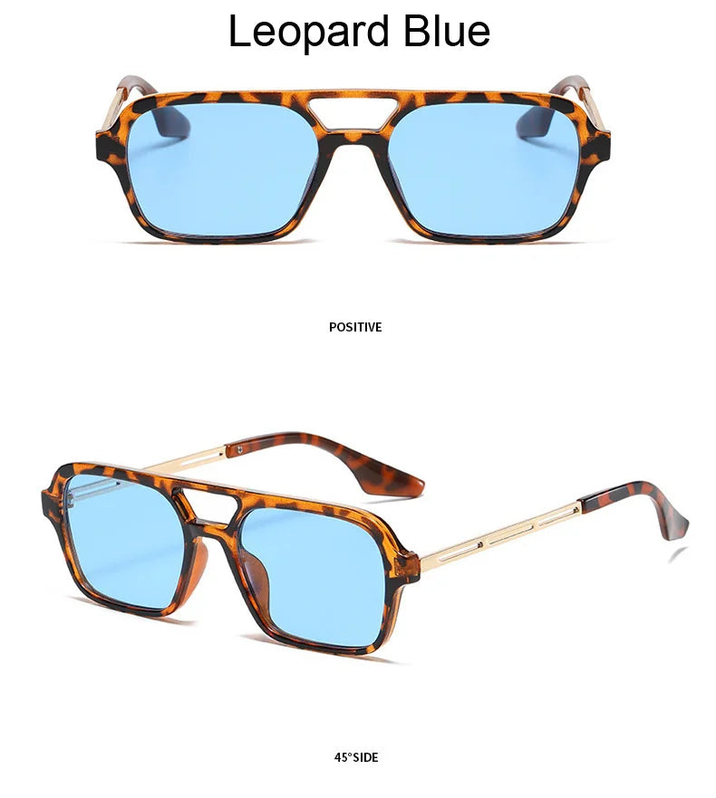 SHOPAHOLIC square sunglasses for women with UV400 mirror lenses and anti-reflective coating, featuring a durable plastic frame.