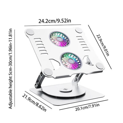 Aluminum Alloy Laptop Stand with Cooling Fan