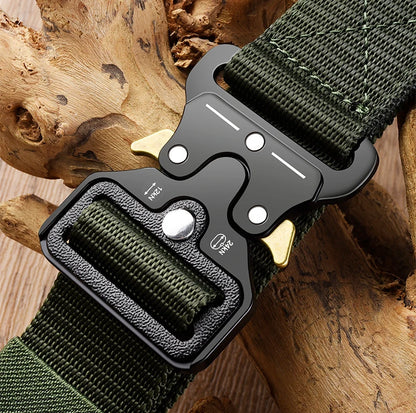 JIFANPAUL Men's Army Tactical Belt - Multi-Function Combat Survival Canvas