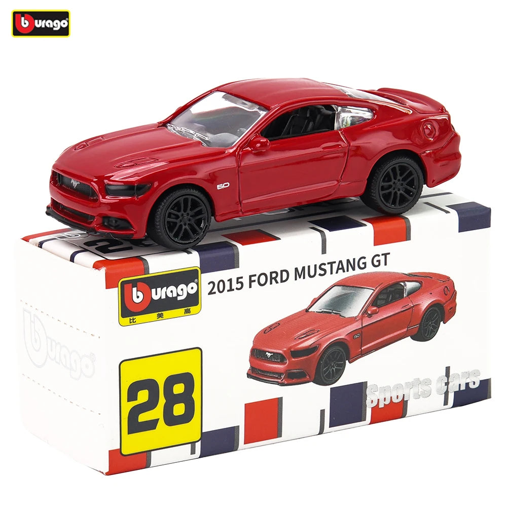 Bburago 2015 Ford Mustang GT Car Model – Collectible Toy for Boys