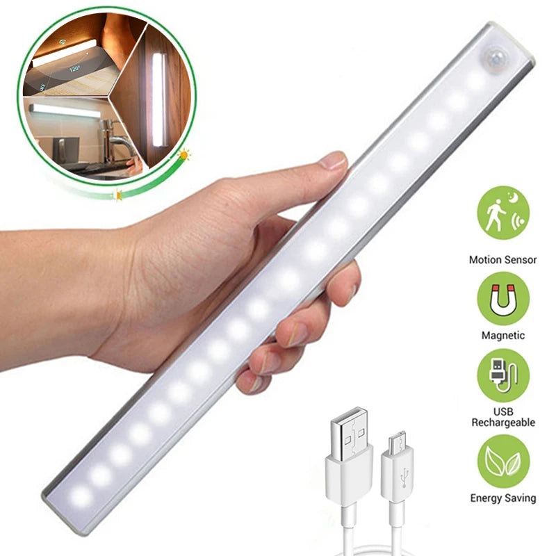 Wireless Motion Sensor LED Night Light | Rechargeable Cabinet Lamp