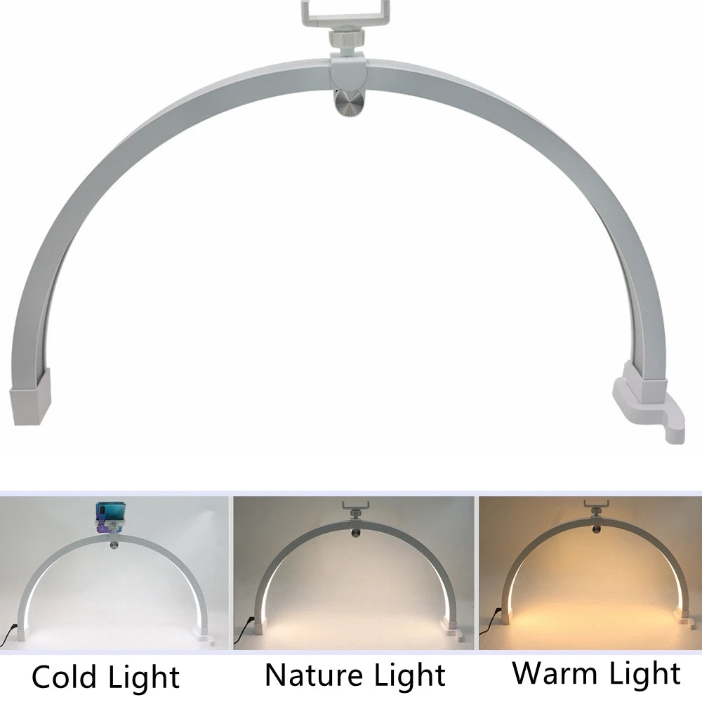 Half Moon LED Nail Table Lamp - 56cm Foldable Bi-Color Manicure Light