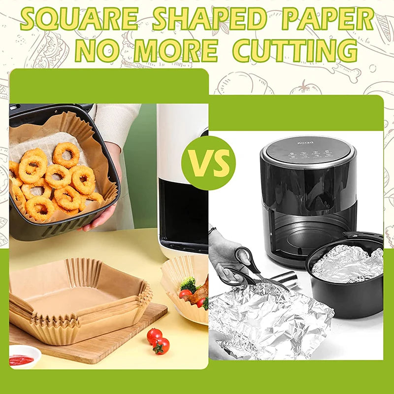 Large Air Fryer Disposable Paper Liner - Non-stick Parchment Baking Paper