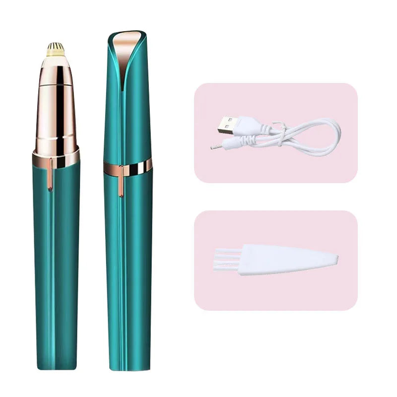 Women's Electric Eyebrow Trimmer - Painless Facial Hair Remover & Shaper