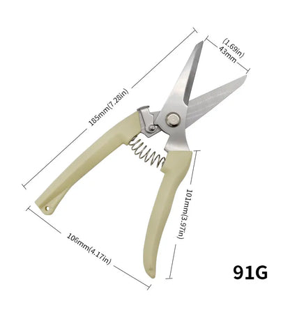 Stainless Steel Pruning Shears for Gardening - Bent Handle Bonsai Scissors