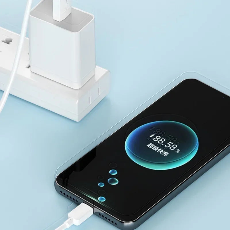 DIXSG 100W USB Type-C Cable designed for fast charging and data synchronization, compatible with Samsung S23, S22 Ultra, Huawei P30 Pro, Xiaomi, and OnePlus 6A. Durable design with USB A to Type-C connector.