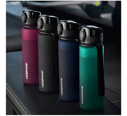 UZSPACE 500/1000ml leakproof sports water bottle with Tritan plastic