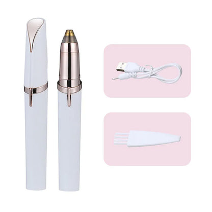 Women's Electric Eyebrow Trimmer - Painless Facial Hair Remover & Shaper