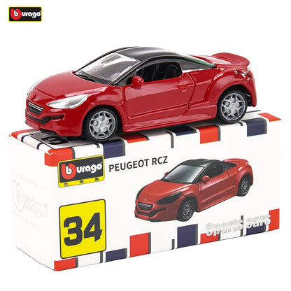 Bburago Peugeot RCZ Sports Car Model – Collectible Toy for Boys