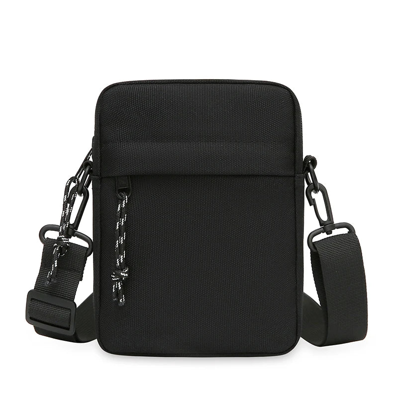 Men's mini crossbody bag made from durable nylon with an adjustable strap.