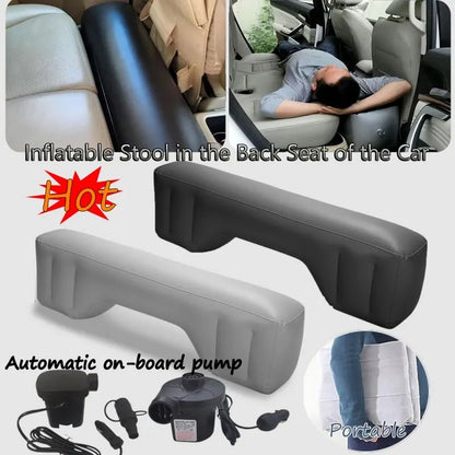 Inflatable Car Backseat Gap Pad made of durable PVC, easy to inflate and store