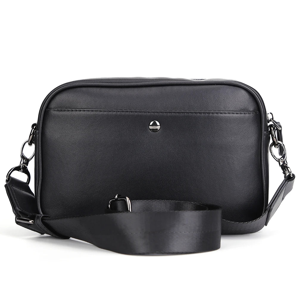 VKTECH Casual Business Shoulder Bag made from soft PU leather, perfect for daily use.