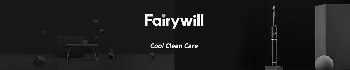 Fairywill FW-507 Electric Sonic Toothbrush | Rechargeable Waterproof with USB Charging & Replacement Heads