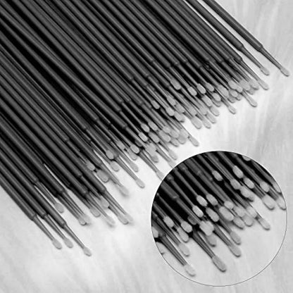 500 pcs disposable micro eyelash brush heads with adjustable plastic handles