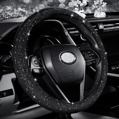 Bling rhinestones crystal steering wheel cover for 37-38cm wheels.