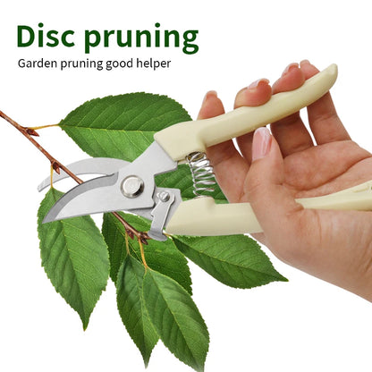 Stainless Steel Pruning Shears for Gardening - Bent Handle Bonsai Scissors