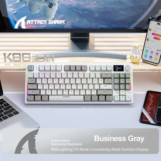 k86-wireless-hot-swappable-mechanical-keyboard-display-volume-knob