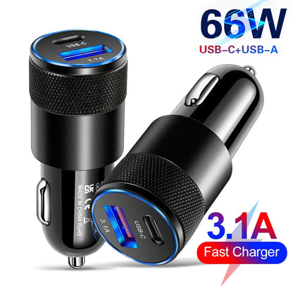 66W USB Car Charger