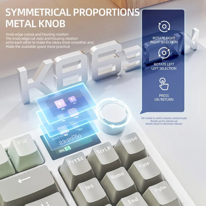 K86 Wireless Hot-Swappable Mechanical Keyboard with Display & Volume Knob