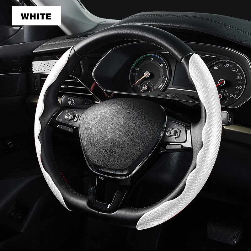 Universal Non-Slip Carbon Fiber Car Steering Cover