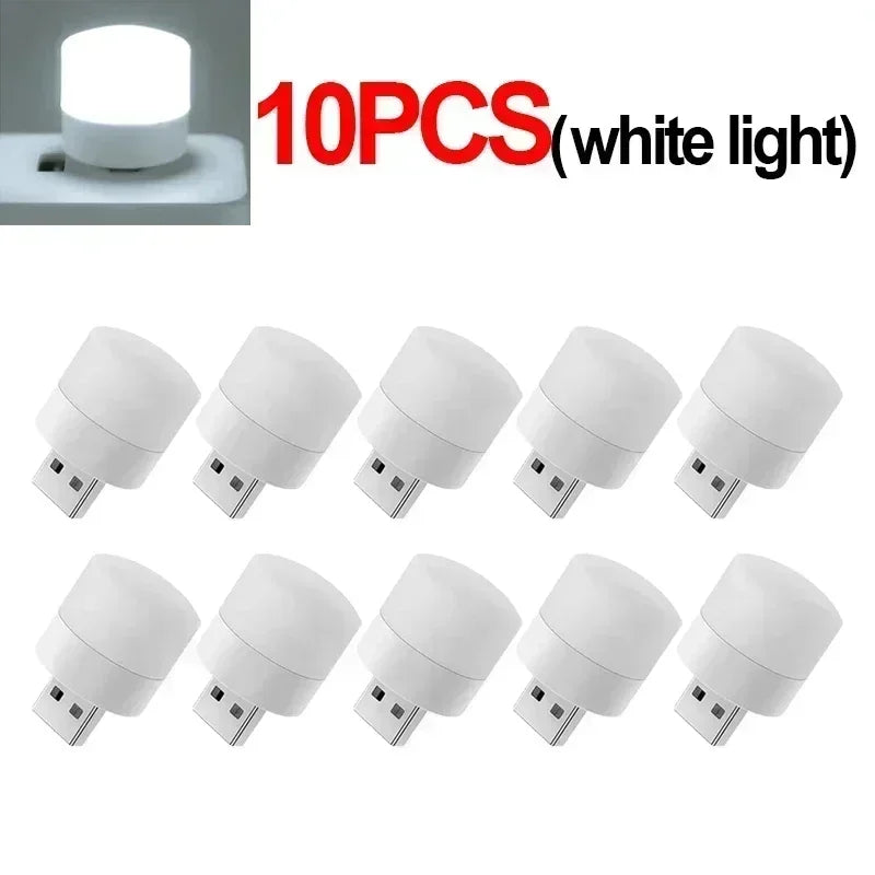 Mini USB Night Light in warm white LED, compact and energy-efficient. Ideal for reading and night lighting. Plugs into any USB port for instant illumination. Available individually or in packs of 50.