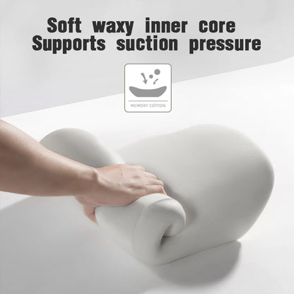 Memory foam car headrest pillow with lumbar support and adjustable strap